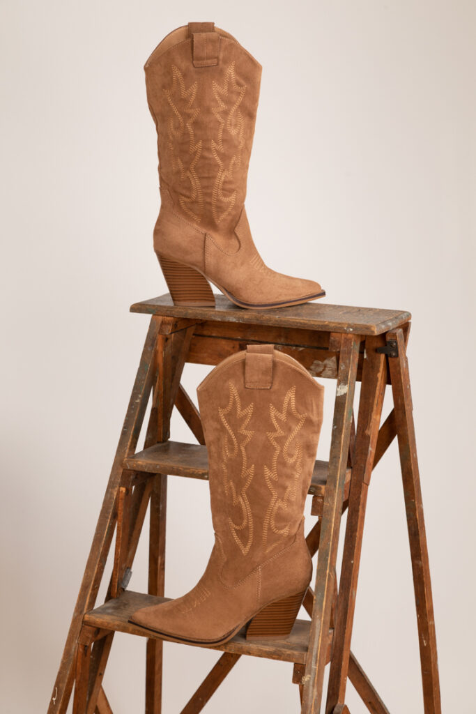 Bellucci Shoes Santiags Hautes Caramel